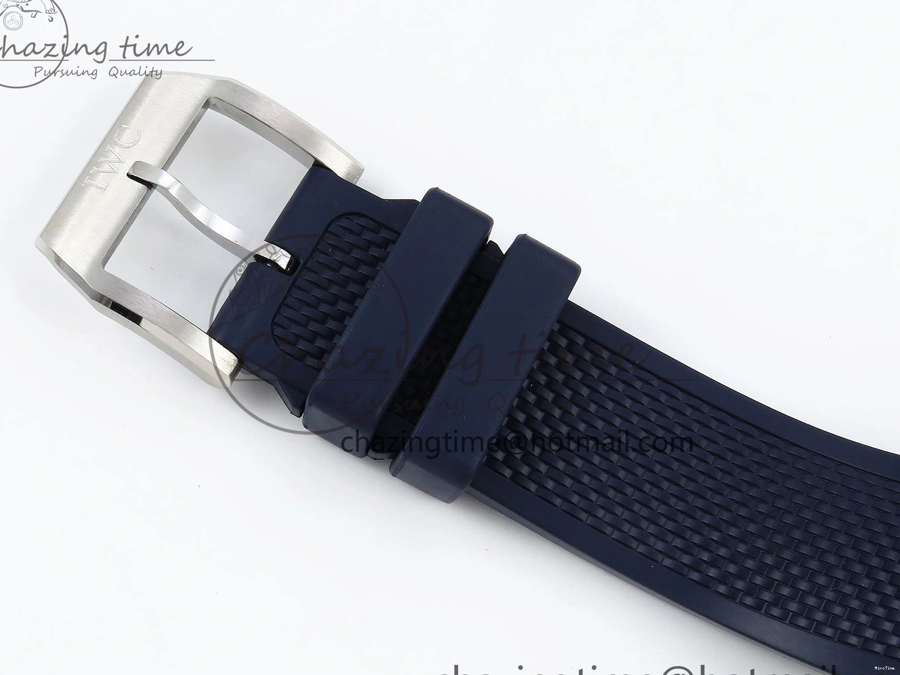 MIROTIME 0211 Casual Portuguese Chrono IW3716 Z+F 1:1 Best Edition White Dial on Blue Rubber Strap A 7016